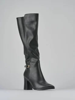 Stivali tacco 7cm pelle nero