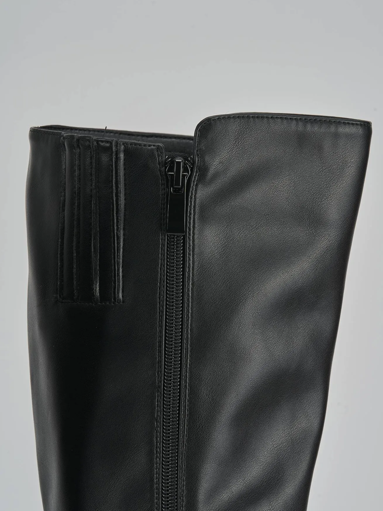 Stivali tacco 7cm pelle nero