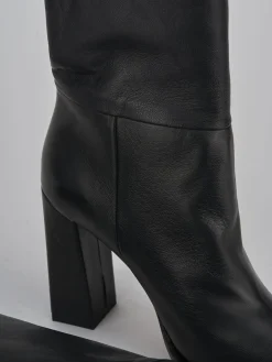 Stivali tacco 9cm pelle nero