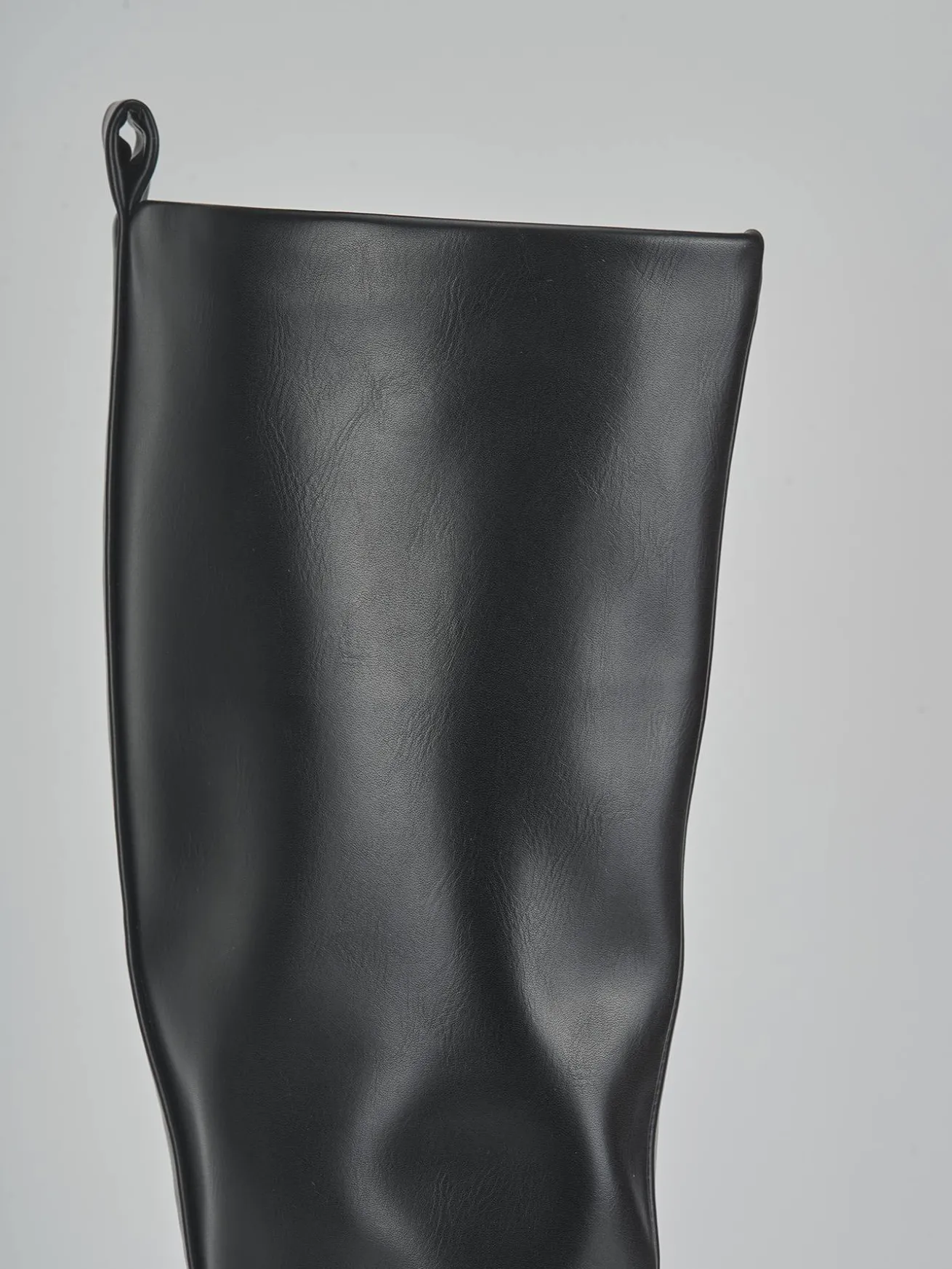 Stivali tacco 11cm pelle sostenibile nero