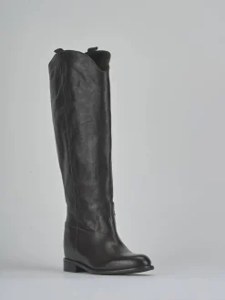 Stivali tacco 2cm pelle testa