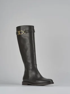 Stivali tacco 2cm pelle testa