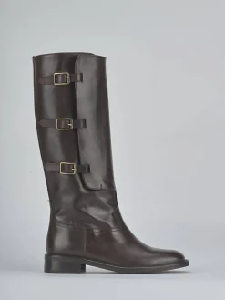 Stivali tacco 3cm pelle testa