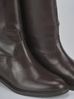 Stivali tacco 3cm pelle testa