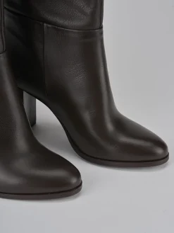 Stivali tacco 8cm pelle testa