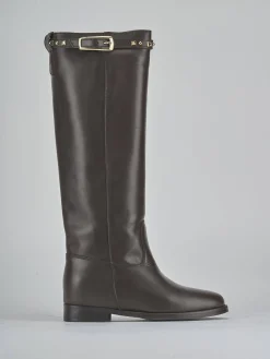 Stivali tacco 2cm pelle testa