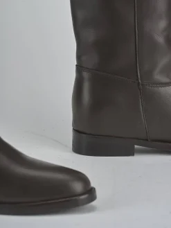 Stivali tacco 2cm pelle testa