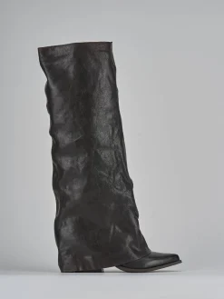 Stivali tacco 6cm pelle testa