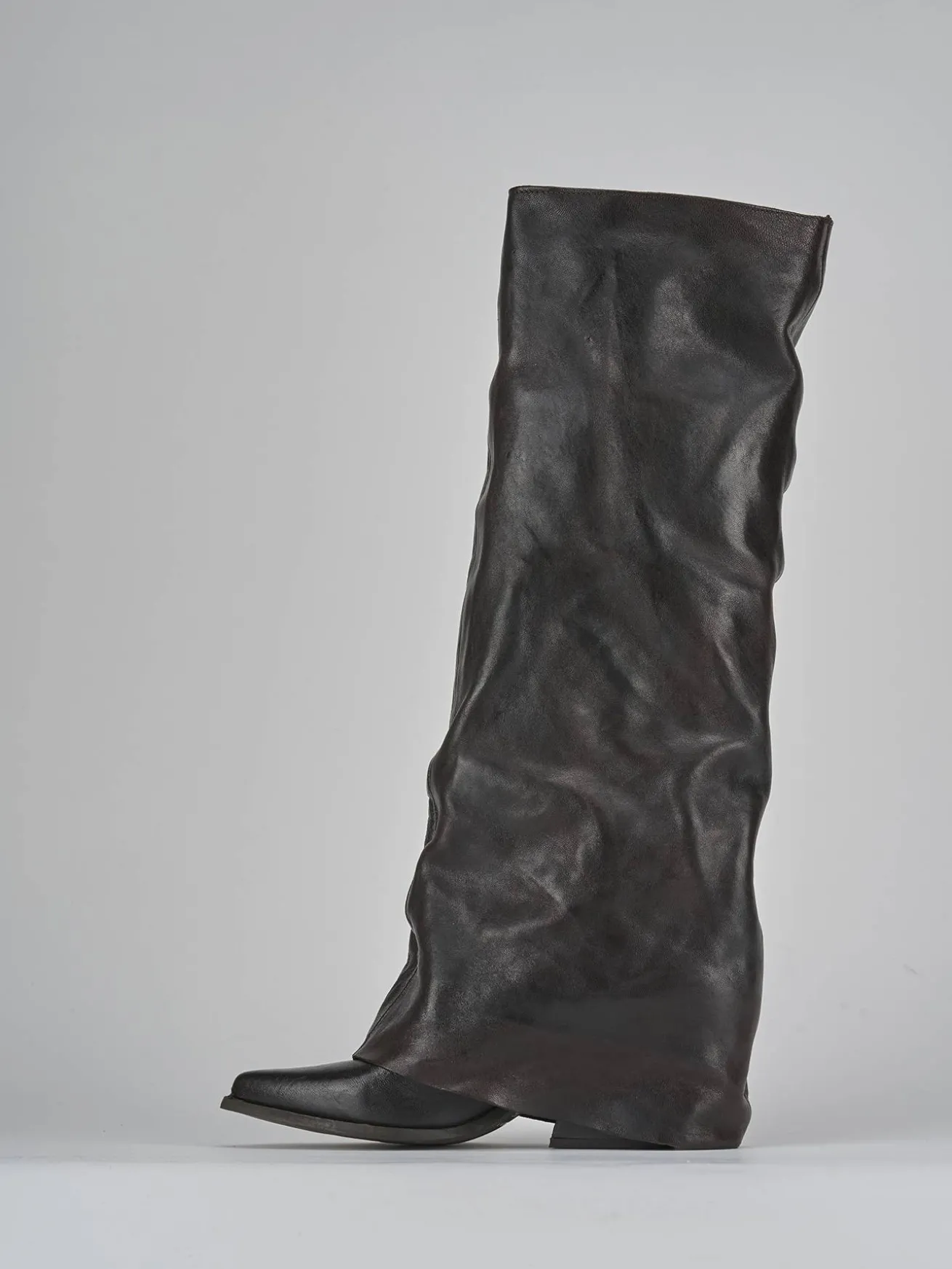 Stivali tacco 6cm pelle testa