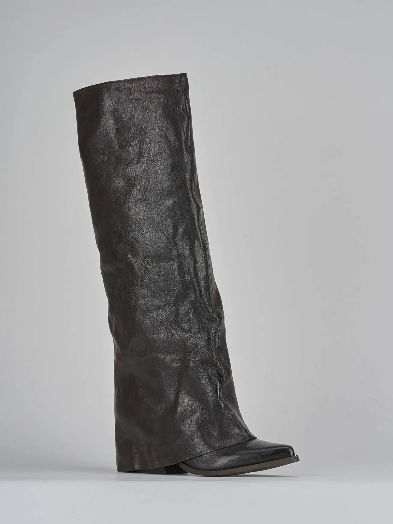 Stivali tacco 6cm pelle testa