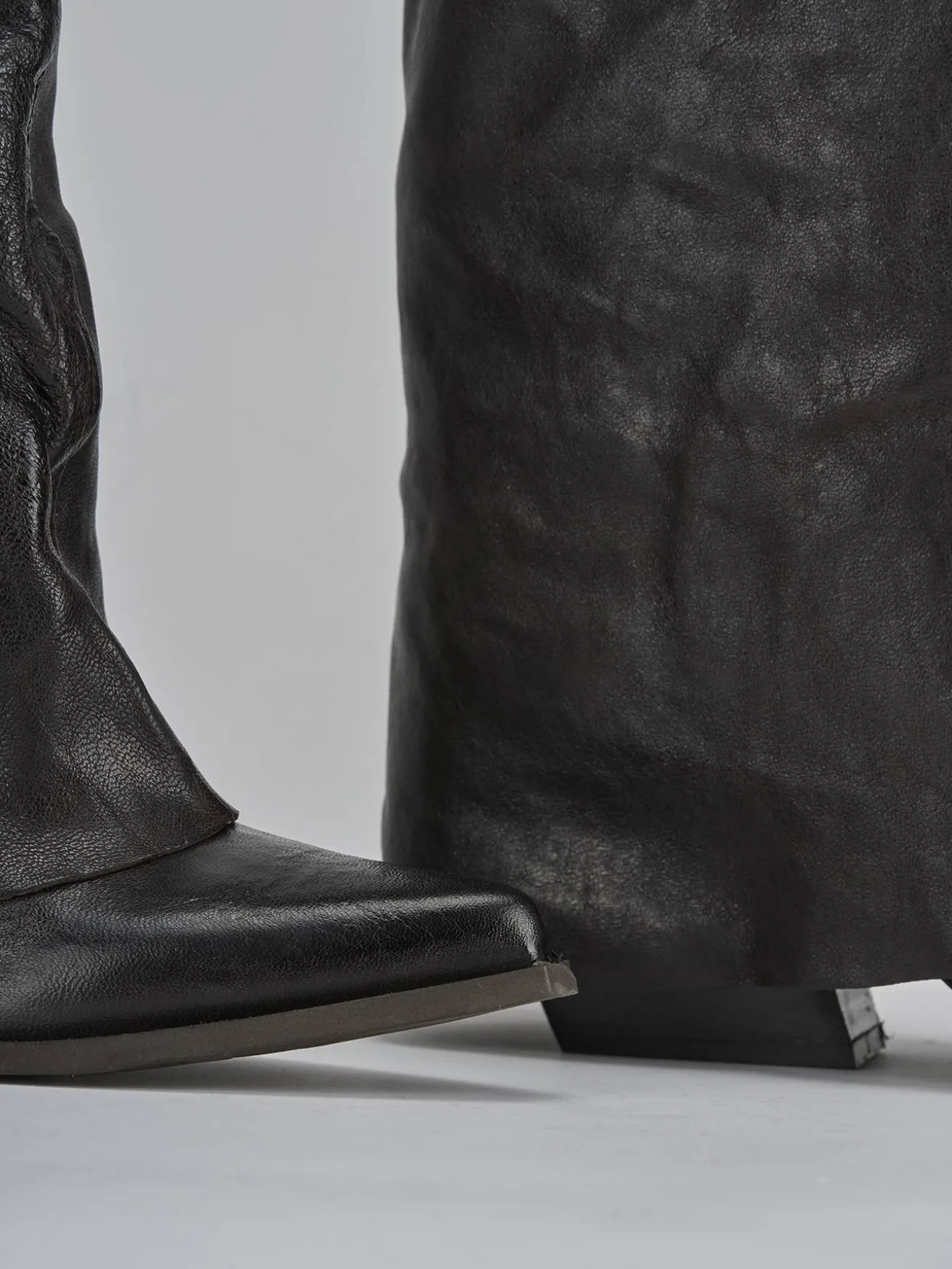 Stivali tacco 6cm pelle testa