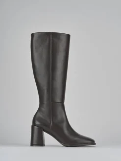 Stivali tacco 7cm pelle testa