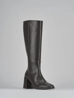 Stivali tacco 7cm pelle testa