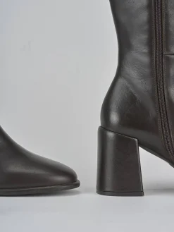 Stivali tacco 7cm pelle testa