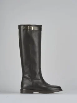 Stivali tacco 2cm pelle testa