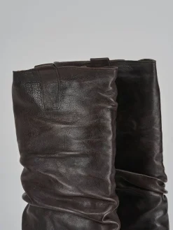 Stivali tacco 8cm pelle testa