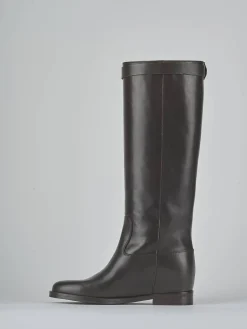 Stivali tacco 2cm pelle testa