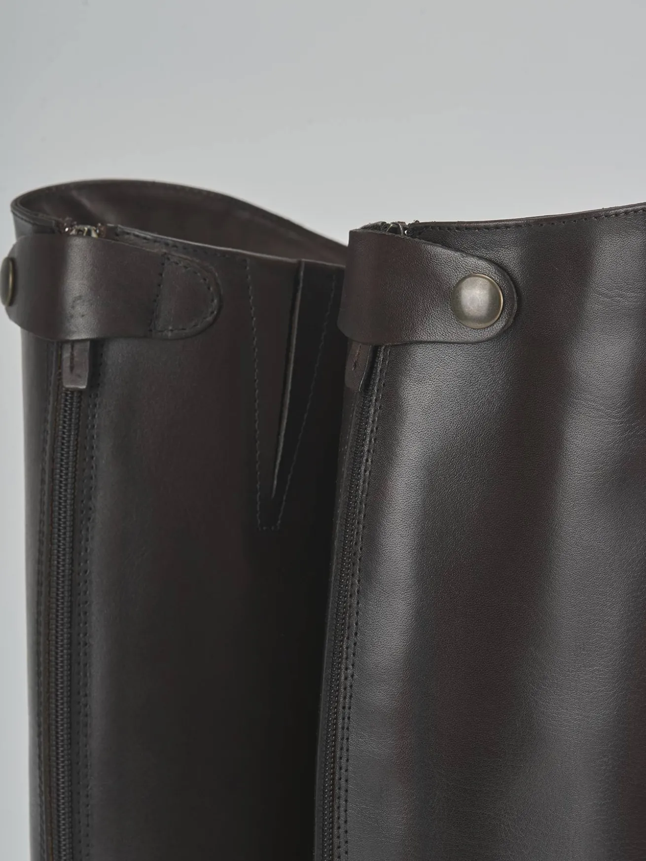 Stivali tacco 5cm pelle testa