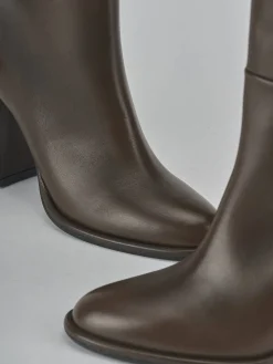 Stivali tacco 9cm pelle testa