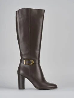 Stivali tacco 8cm pelle testa