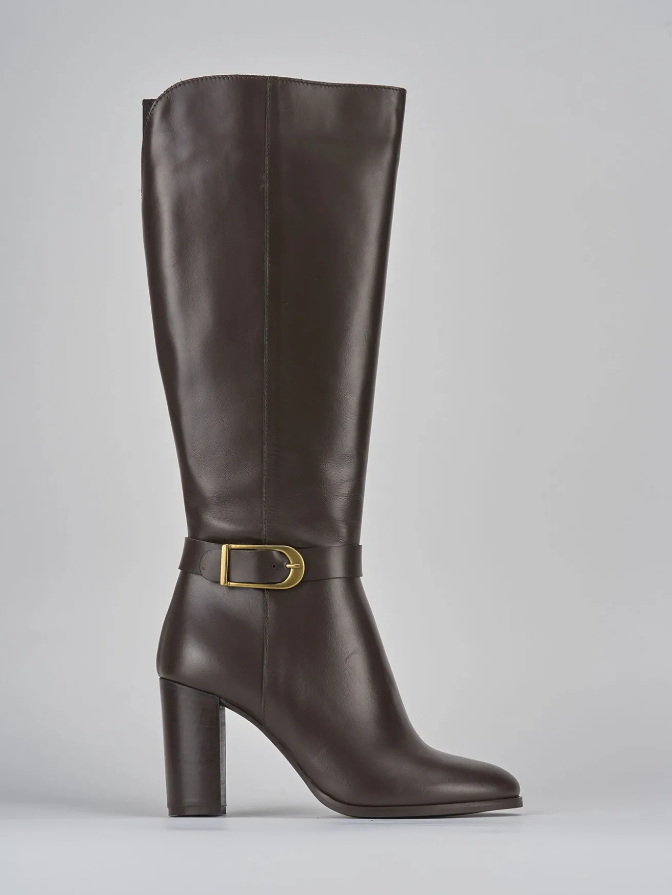 Stivali tacco 8cm pelle testa