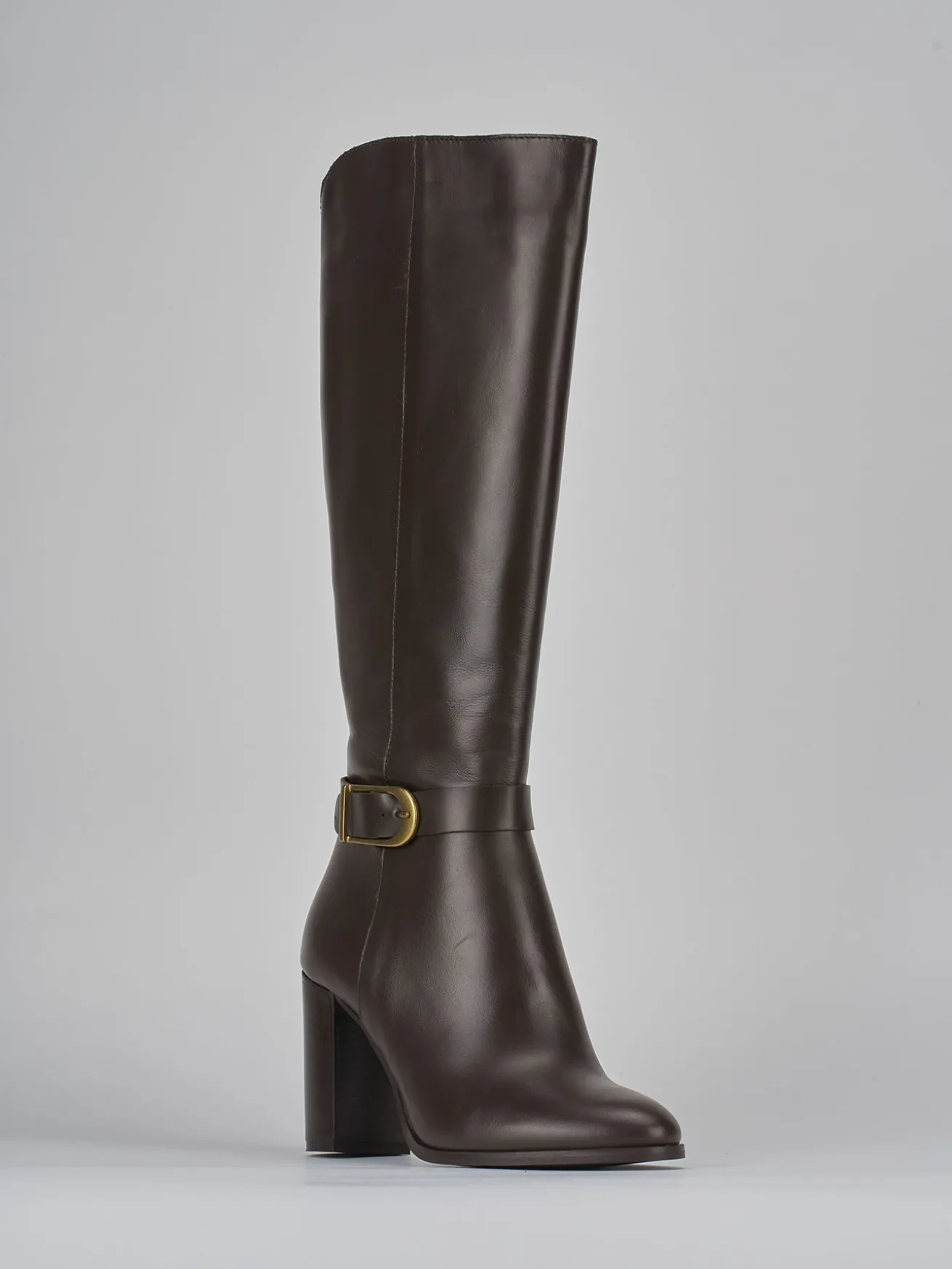 Stivali tacco 8cm pelle testa