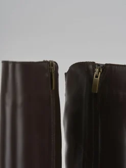 Stivali tacco 8cm pelle testa