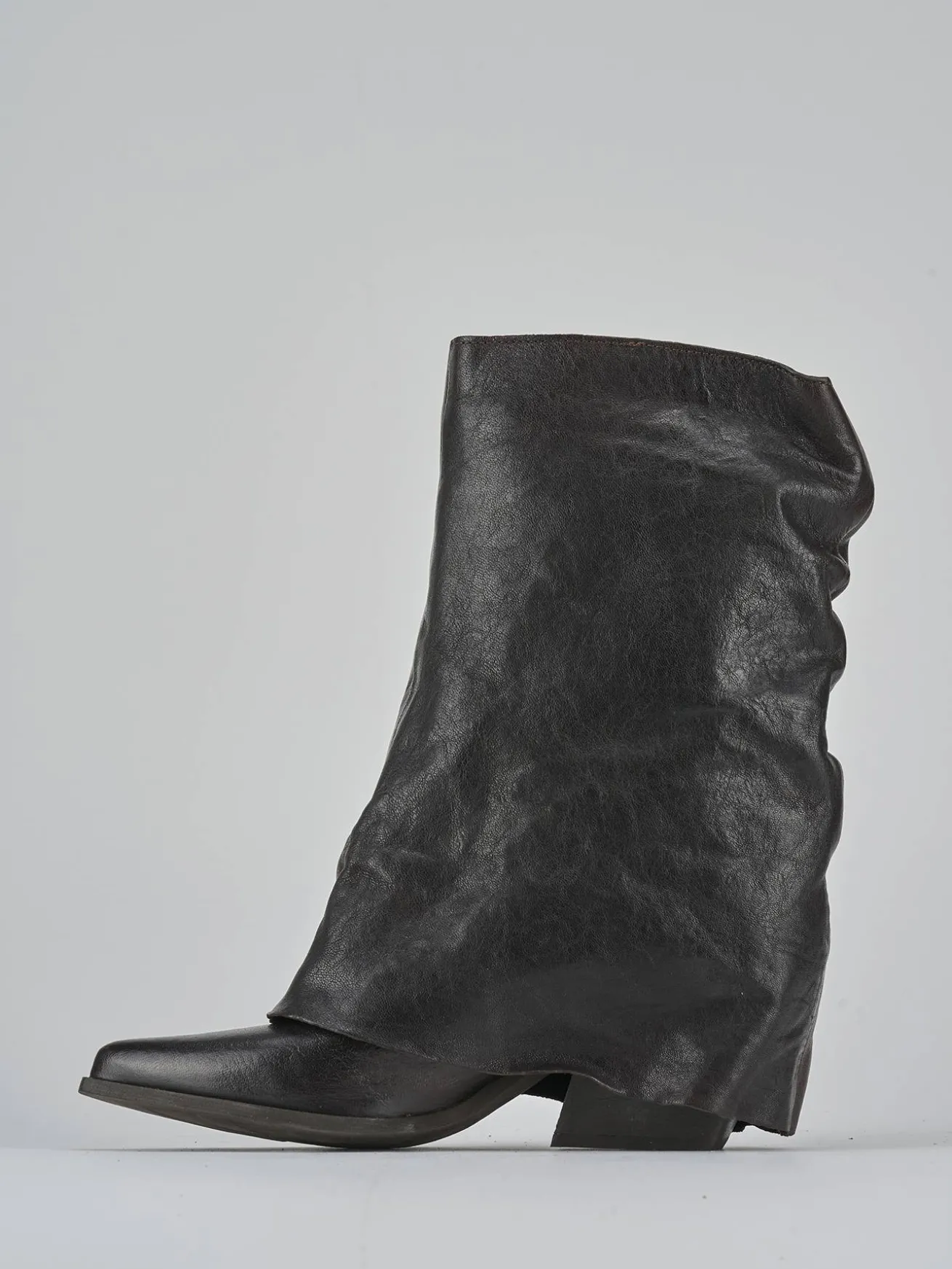 Stivali tacco 7cm pelle testa