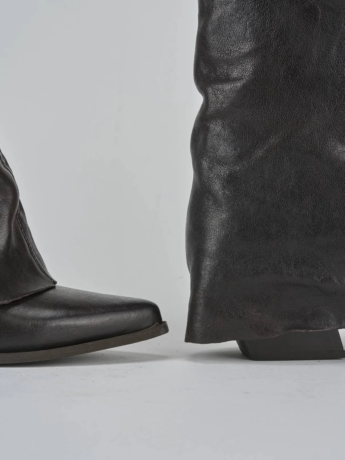 Stivali tacco 7cm pelle testa