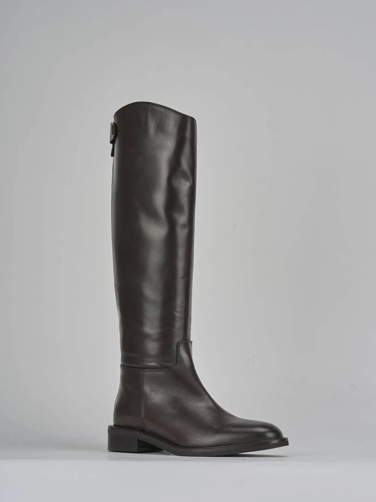 Stivali tacco 3cm pelle testa