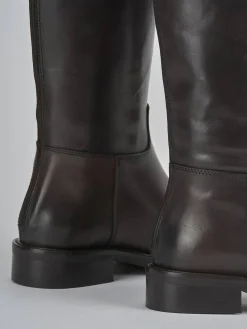 Stivali tacco 3cm pelle testa