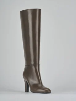 Stivali tacco 9cm pelle testa