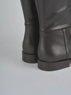 Stivali tacco 2cm pelle testa