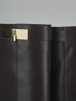 Stivali tacco 2cm pelle testa