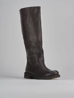 Stivali tacco 2cm pelle testa