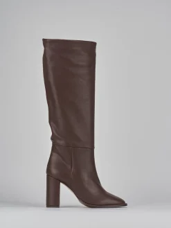 Stivali tacco 9cm pelle testa