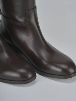 Stivali tacco 3cm pelle testa