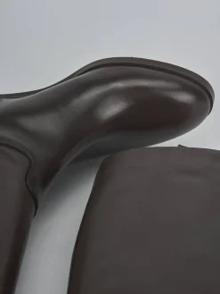 Stivali tacco 3cm pelle testa