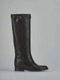 Stivali tacco 2cm pelle testa