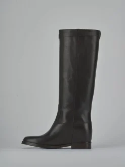 Stivali tacco 2cm pelle testa