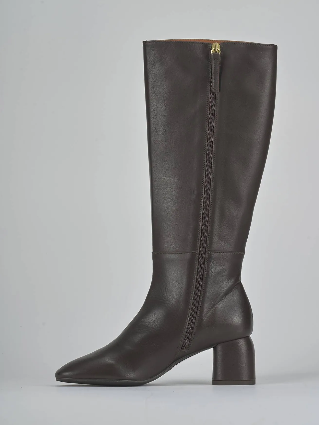 Stivali tacco 6cm pelle testa