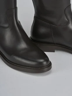 Stivali tacco 2cm pelle testa