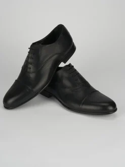 Stringata tacco 1 cm nero pelle