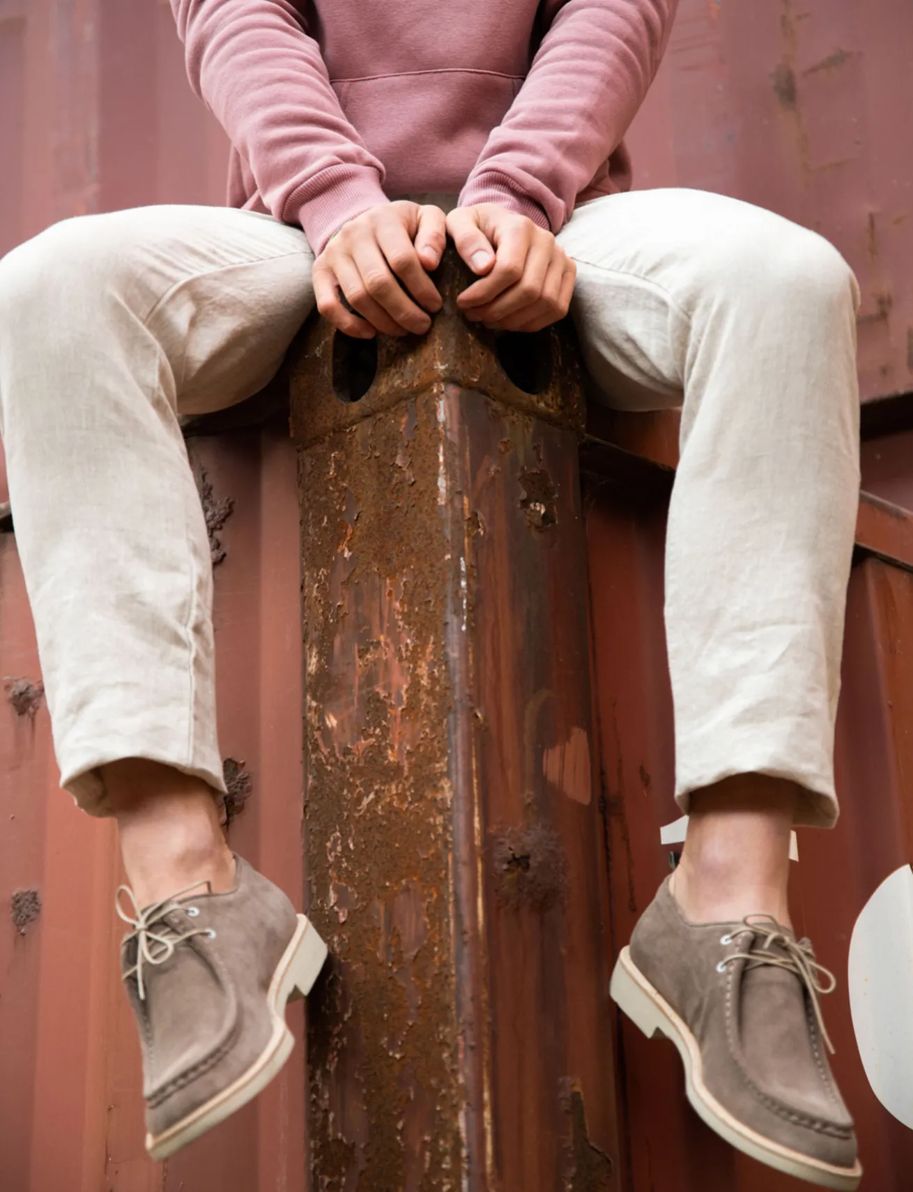 Stringate camoscio beige