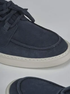 Stringate camoscio blu