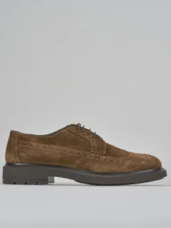 Stringate camoscio marrone