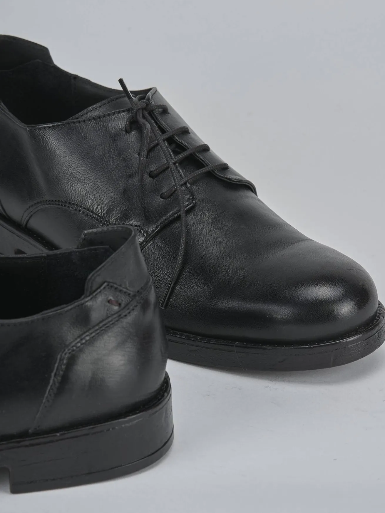 Stringate pelle nero