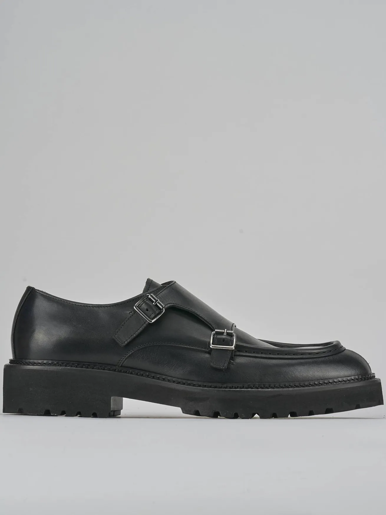 Stringate pelle nero