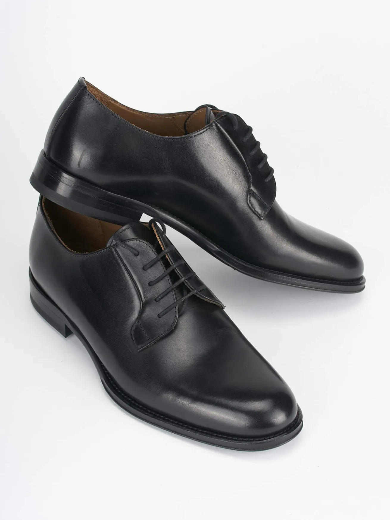 Stringate pelle nero