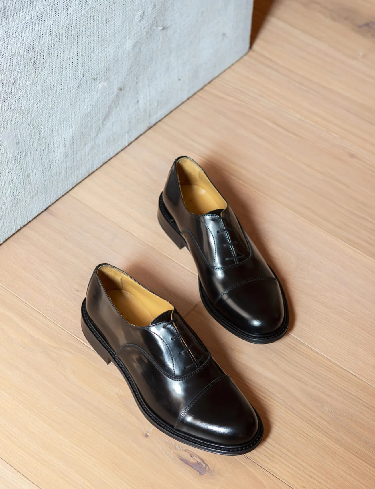 Stringate pelle nero